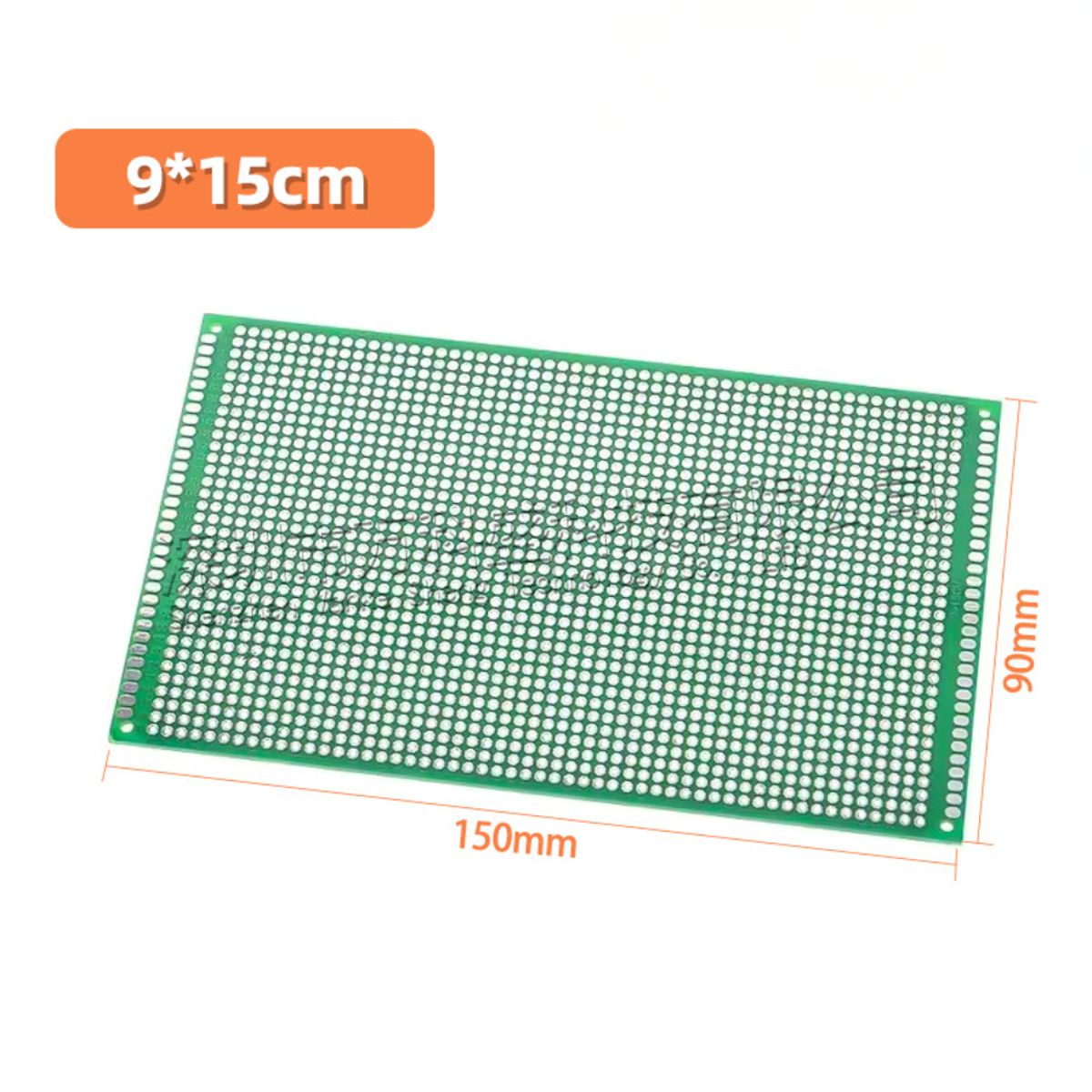 GENERICO - Placa Universal PCB Doble Cara 9x15 cm Protoboard Soldable FR-4