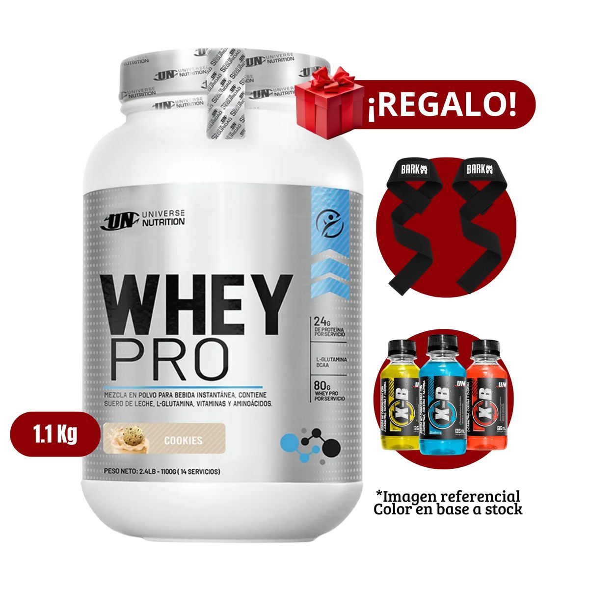UNIVERSE NUTRITION - Proteína Whey Pro 11Kg Cookies+Straps + XB