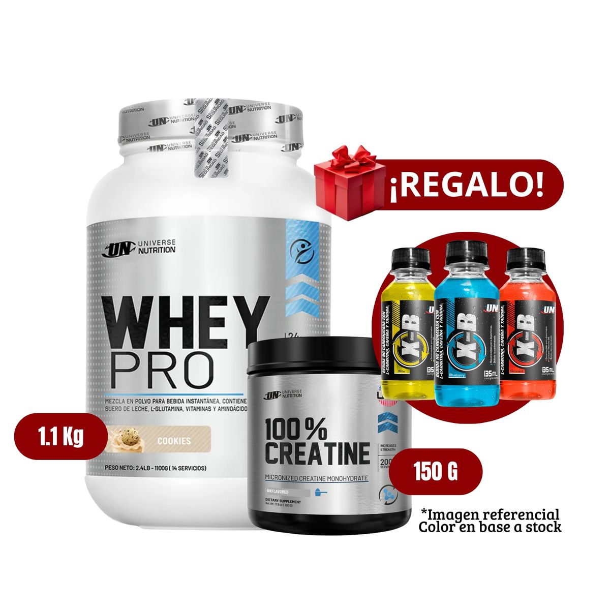UNIVERSE NUTRITION - Proteína Whey Pro 11Kg Cookies+Universe Nutrition 150g+XB
