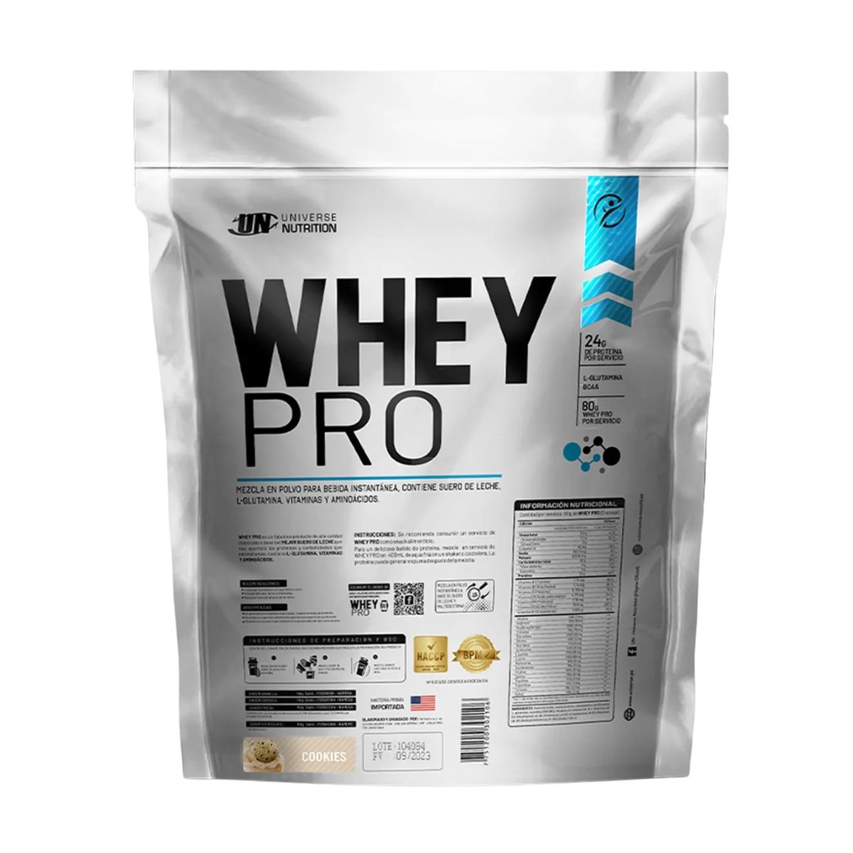UNIVERSE NUTRITION - Proteína Whey Pro 5Kg Cookies+Dragon Pharma 1 Kg+Portaproteína+XB