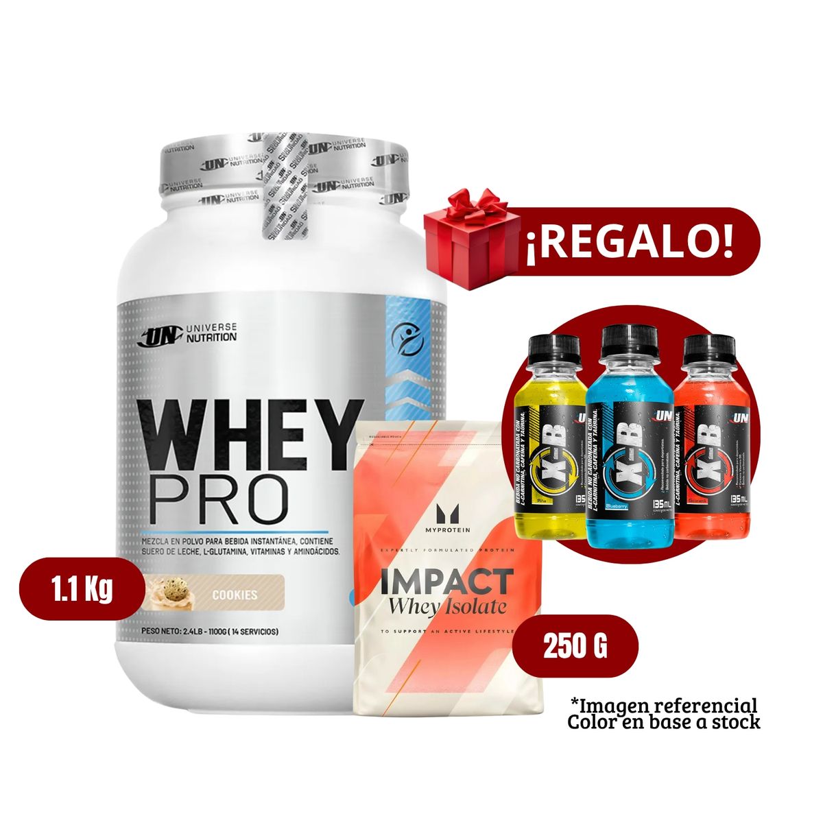 UNIVERSE NUTRITION - Proteína Whey Pro 11Kg Cookies+MyProtein 250g+XB