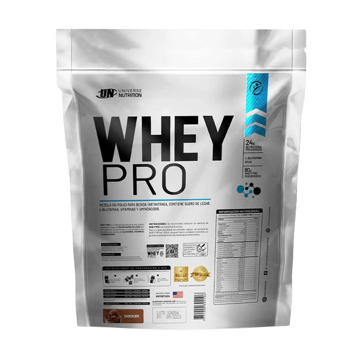 UNIVERSE NUTRITION - Proteína Whey Pro 5Kg Chocolate+MyProtein 250g+Portaproteína+XB