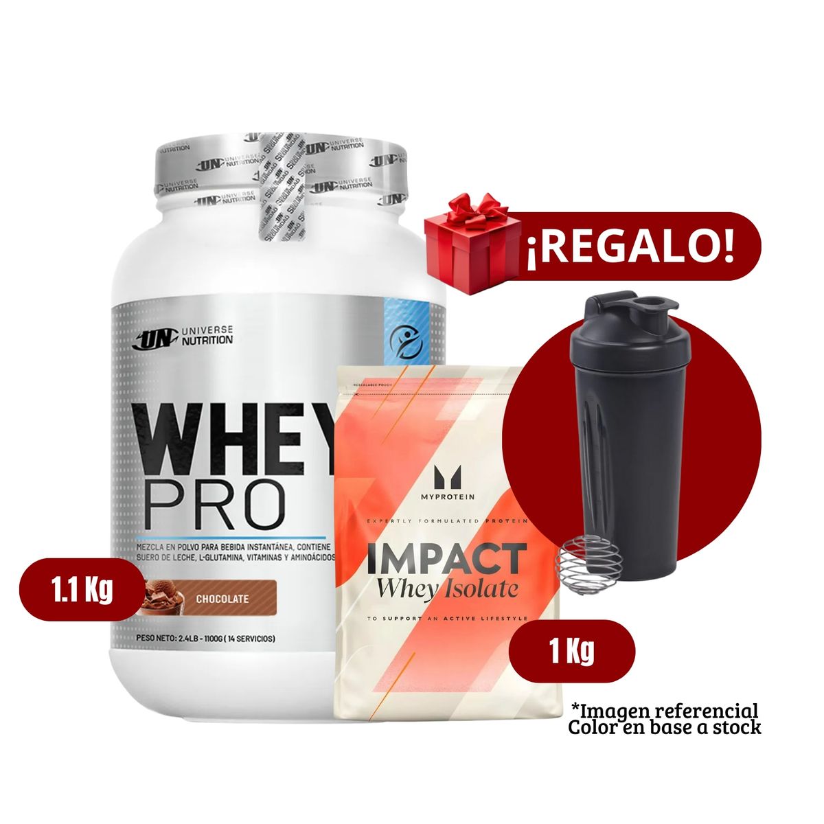 UNIVERSE NUTRITION - Proteína Whey Pro 11Kg Chocolate+MyProtein 1 Kg+Shaker