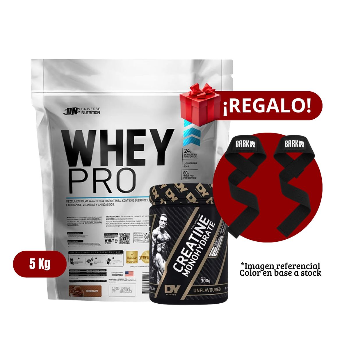 UNIVERSE NUTRITION - Proteína Whey Pro 5Kg Chocolate+Dorian Yates 300g+Straps