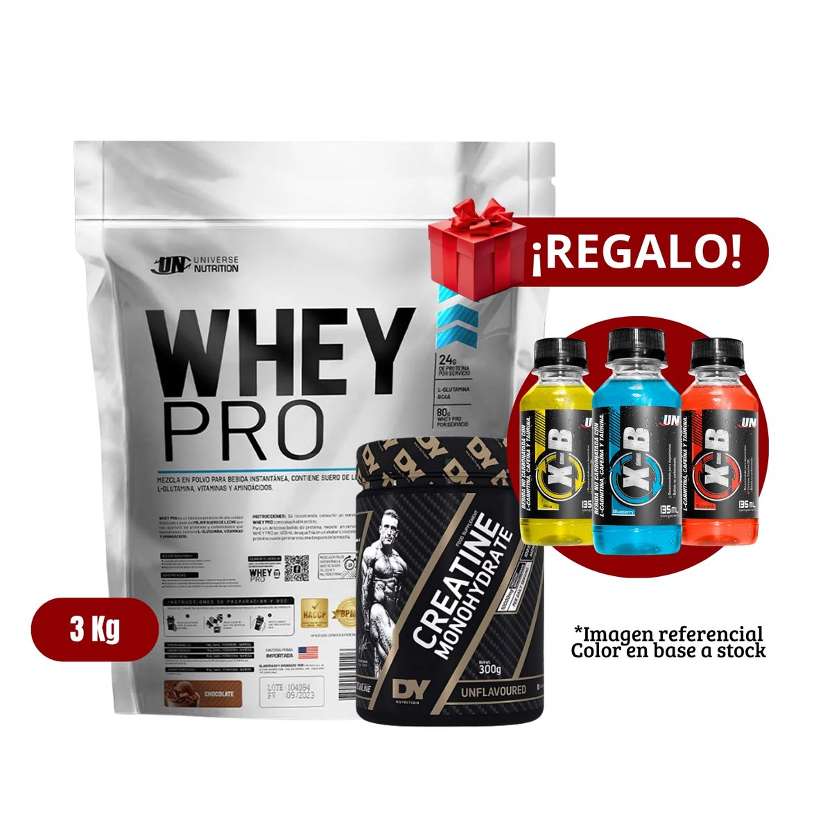 UNIVERSE NUTRITION - Proteína Whey Pro 3Kg Chocolate+Dorian Yates 300g+XB