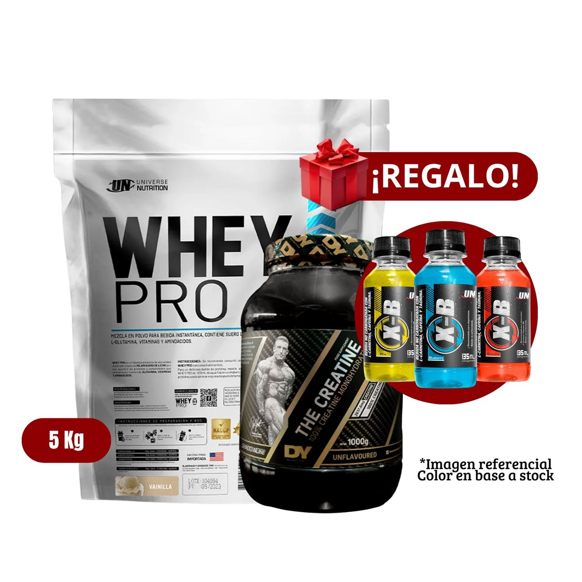 UNIVERSE NUTRITION - Proteína Whey Pro 5Kg Vainilla+Dorian Yates 1 Kg+XB
