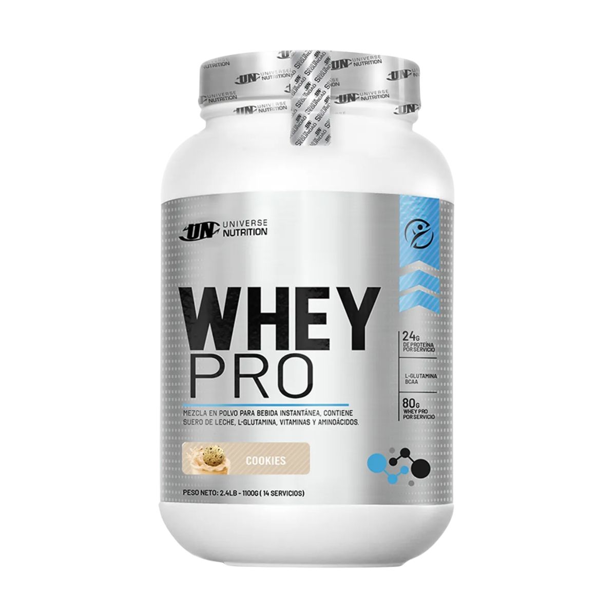 UNIVERSE NUTRITION - Proteína Whey Pro 11Kg Cookies+Level Pro 250g+Straps