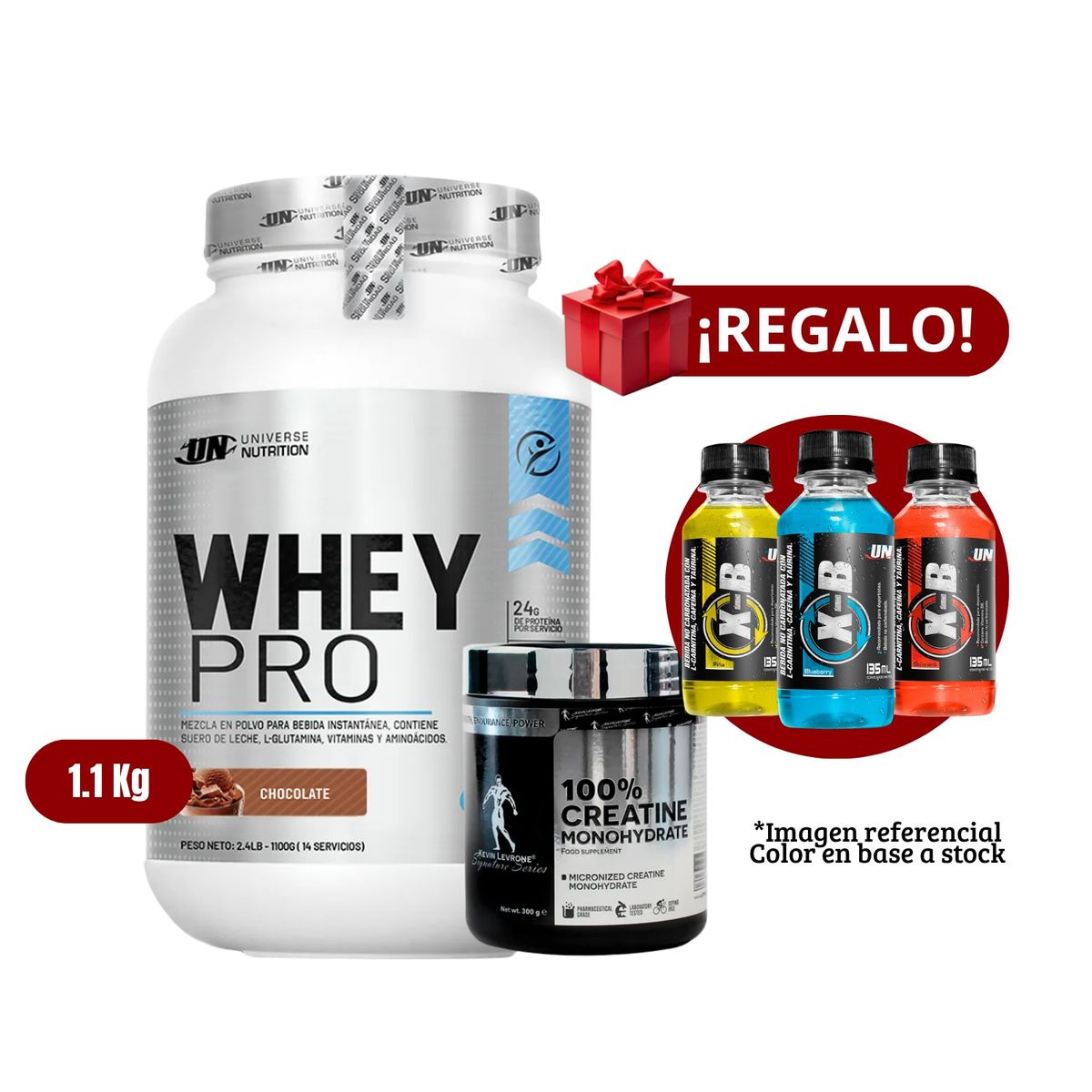 UNIVERSE NUTRITION - Proteína Whey Pro 11Kg Chocolate+Kevine Levrone 300g+XB