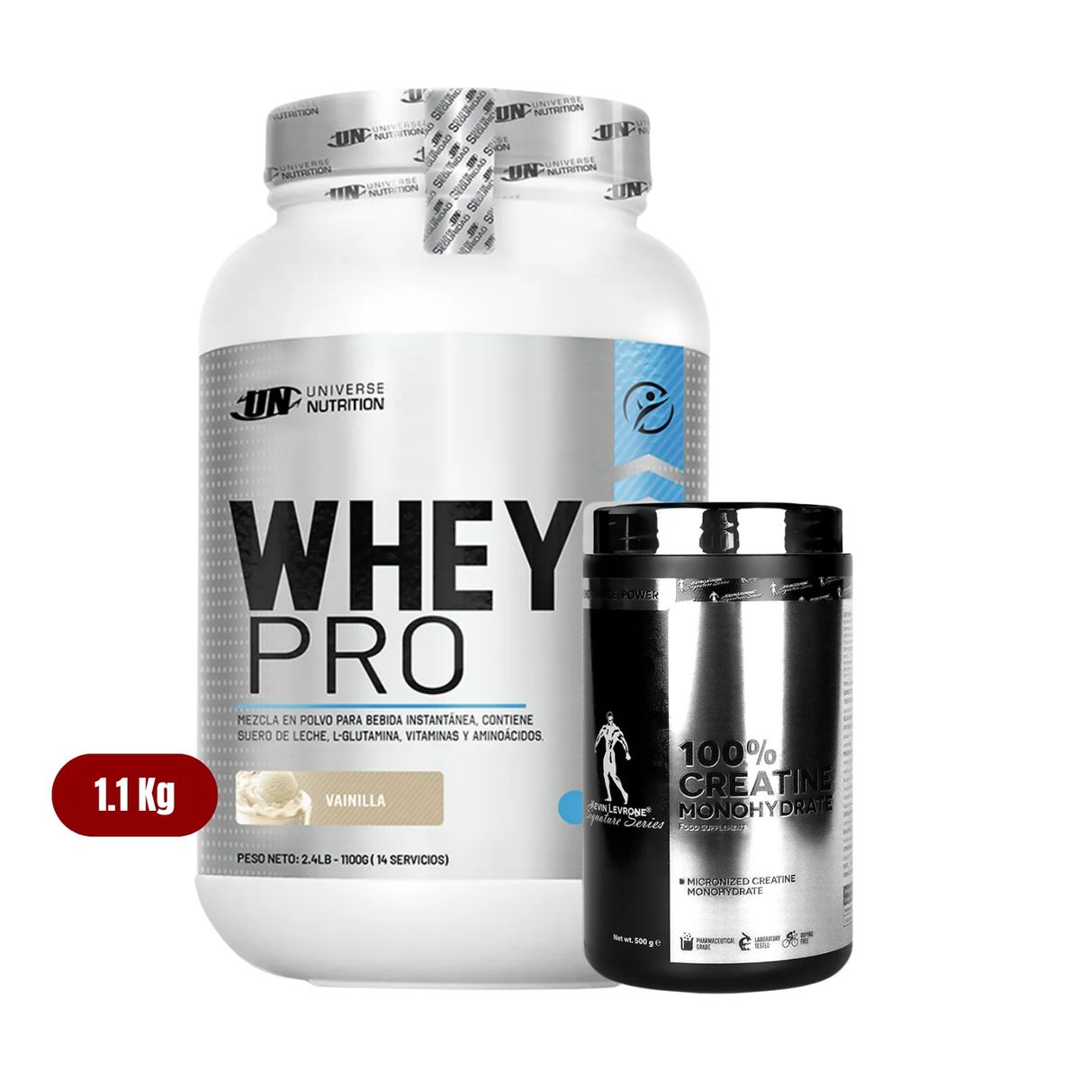 UNIVERSE NUTRITION - Proteína Whey Pro 11Kg Vainilla+Kevine Levrone 500g