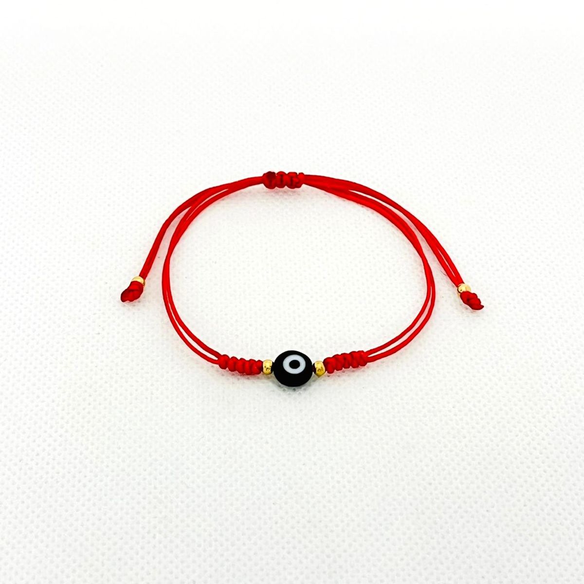 GENERICO - Pulsera de hilo y acero con ojo turco - Cloe