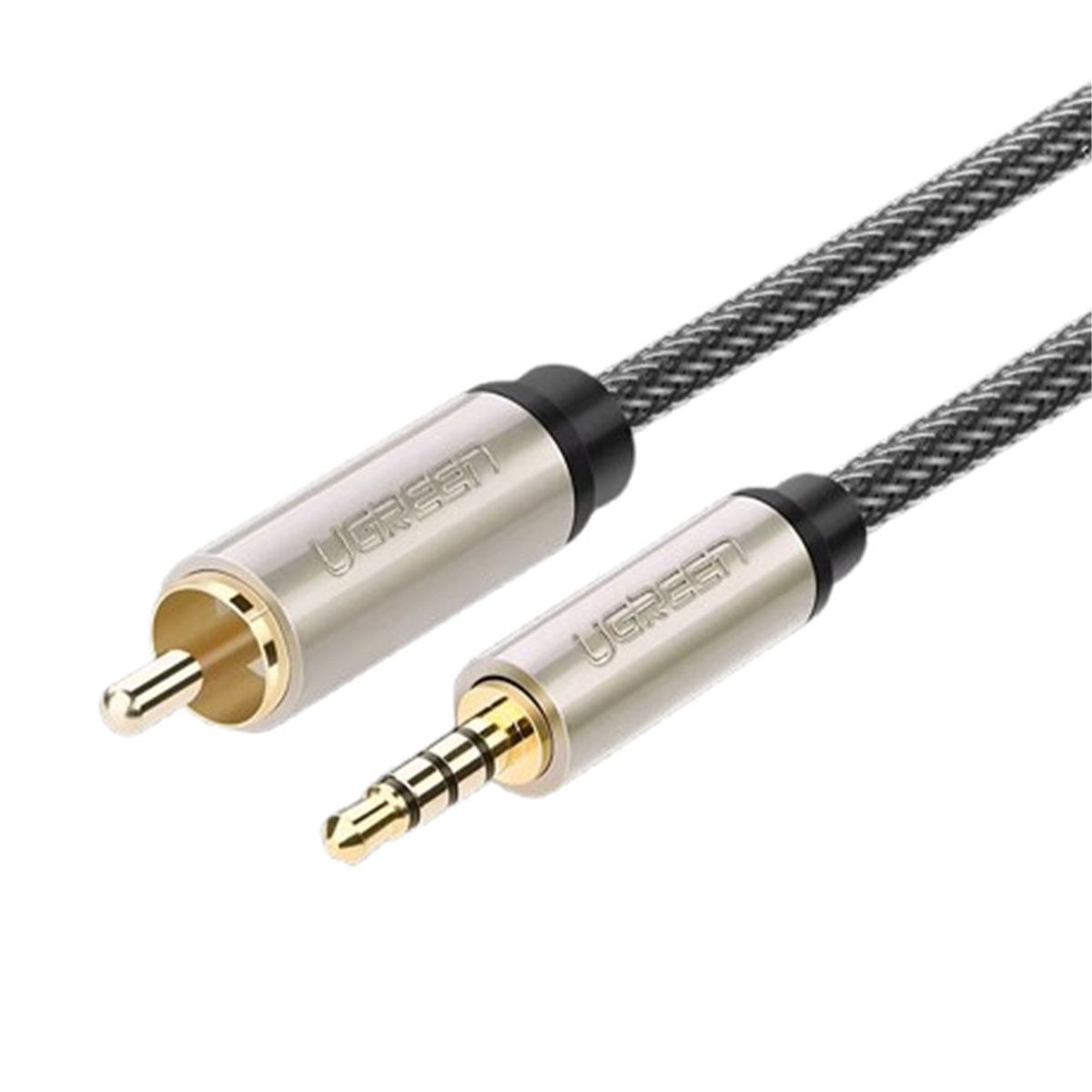 UGREEN - Cable PREMIUM 100cm AUX TRRS Mini JACK RCA Coaxial DJ