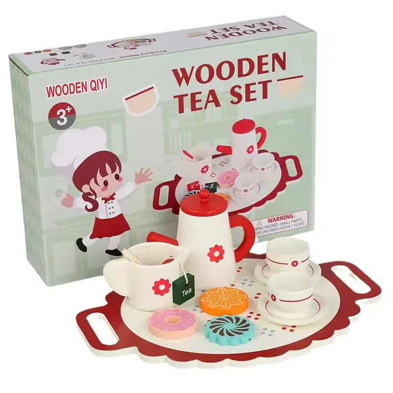 QIYI - Juego de Té didactico - Montesori - Wooden Tea set