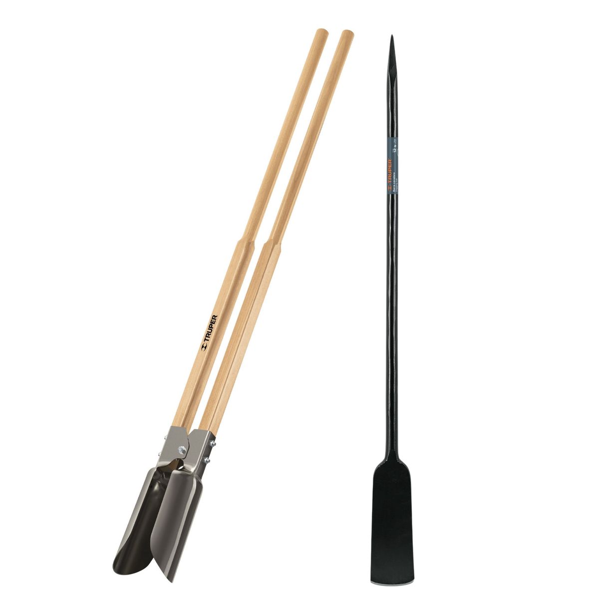 TRUPER - Combo Cavador barreta Cavador mangos de madera Truper