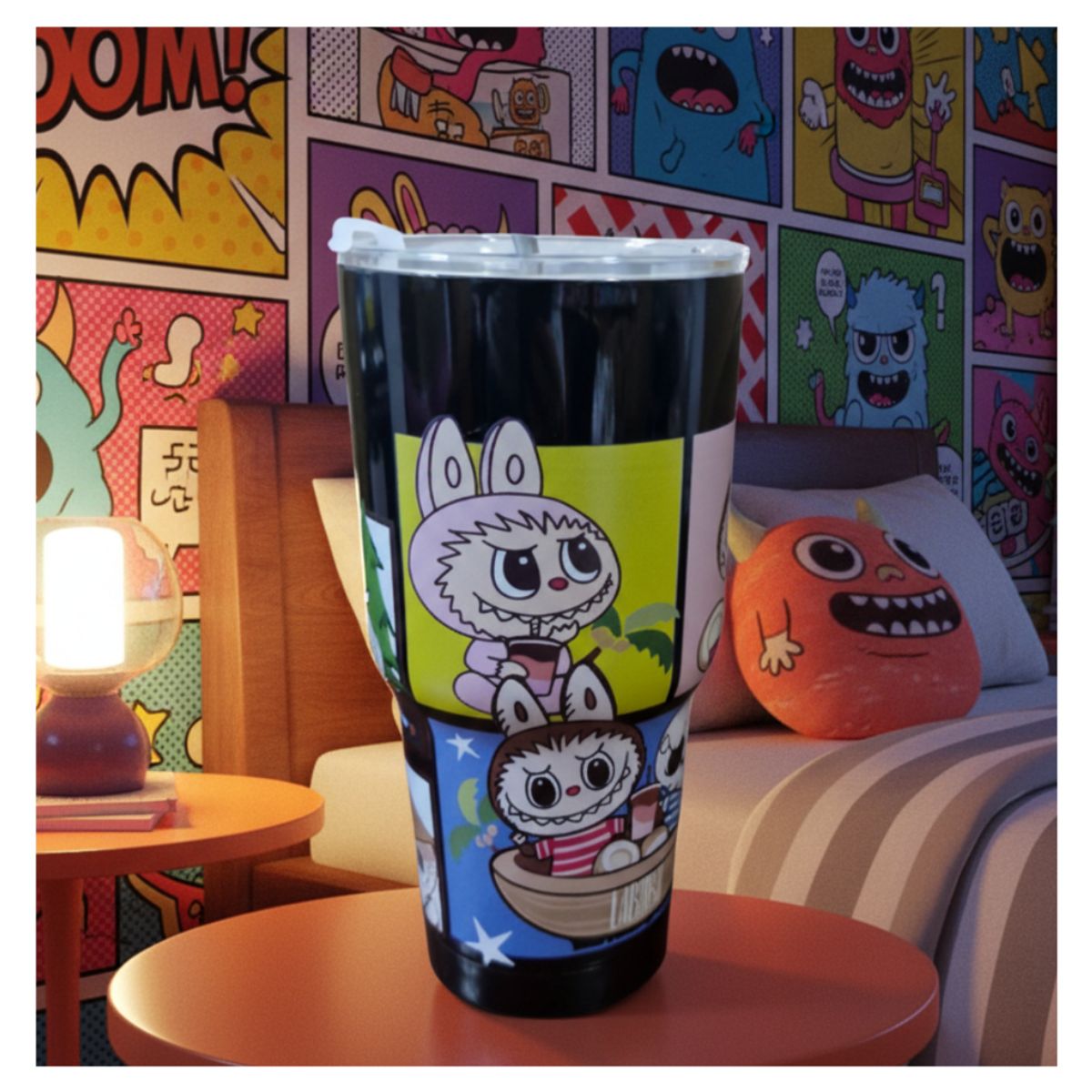 GENERICO - Vaso Kawaii Térmico Bubu Travieso Escolar Infantil