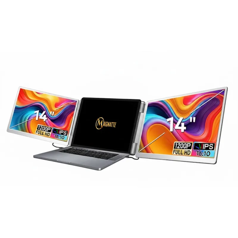 MAGNATTE - MONITOR PORTATIL Doble  Pantalla Para Laptop  LCD IPS  14" 60HZ  Full hd
