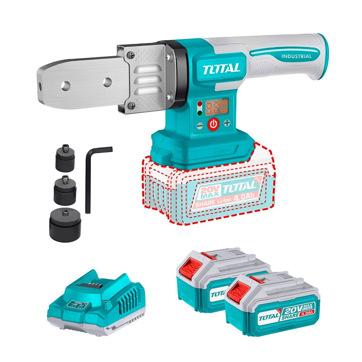 Máquina De Termofusión Inalámbrica 20v 2bat1carg - Total, marca Total Tools - Foto Principal