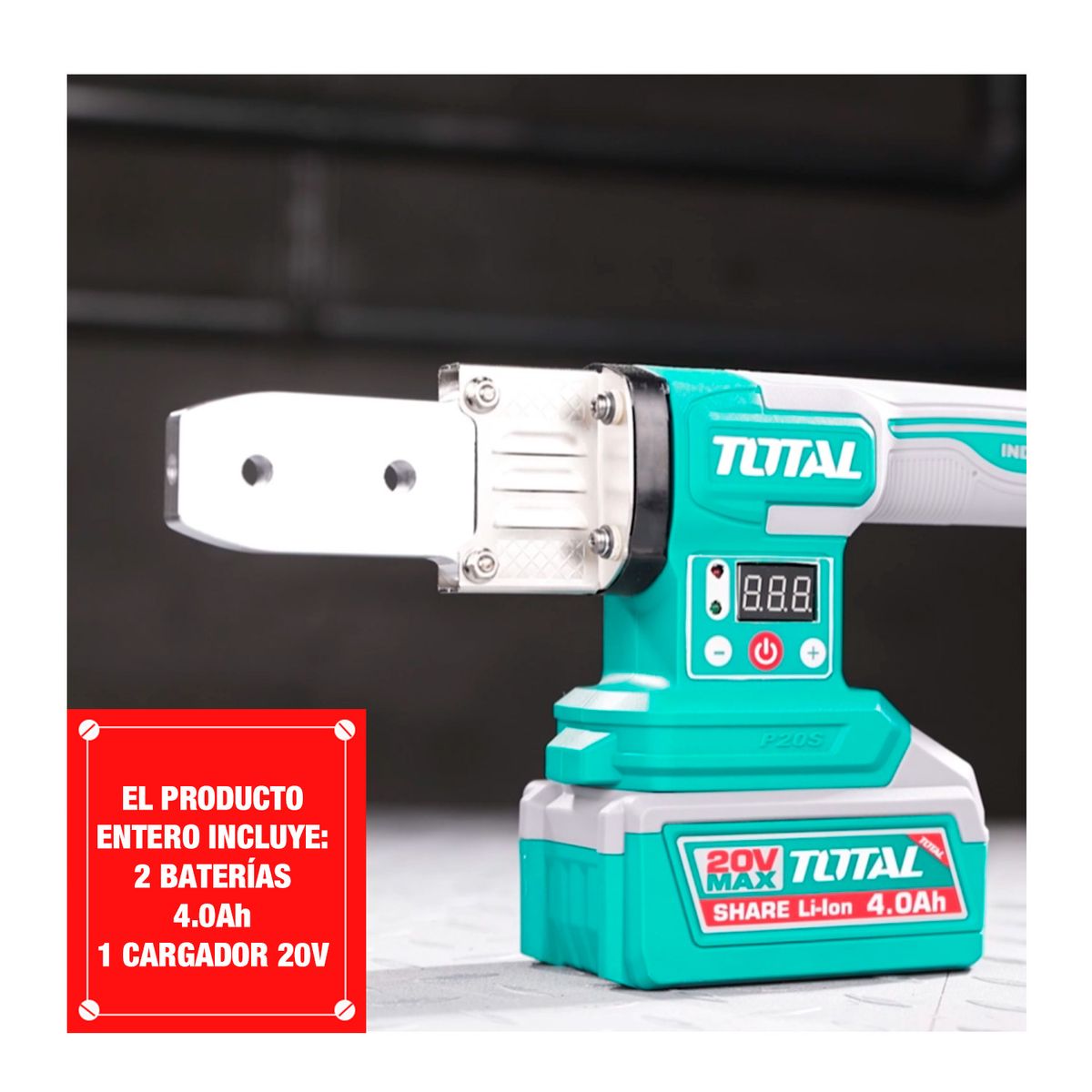 Máquina De Termofusión Inalámbrica 20v 2bat1carg - Total, marca Total Tools - Foto 2