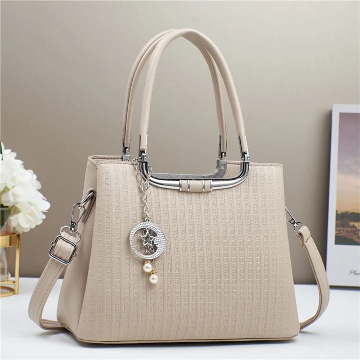 GENERICO - CARTERA BOLSO DE MANO ELEGANTE PREMIUN ALTA CALIDAD DOBLE DISEÑO