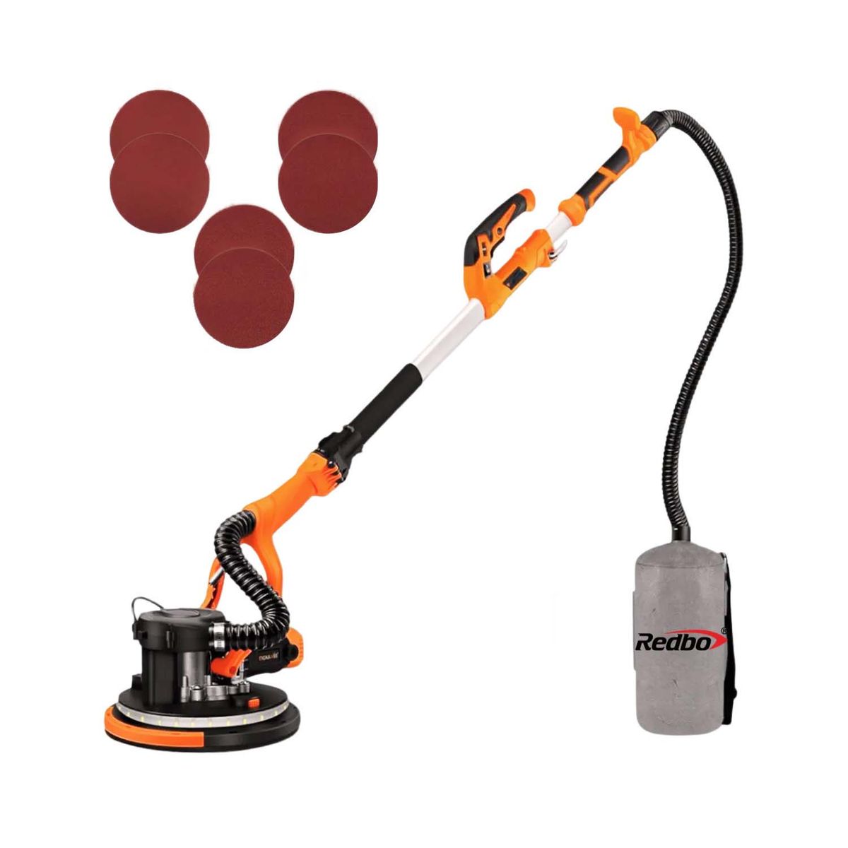 REDBO - Lijadora De Paredtecho Drywall 1100w Aspira Polvo Pulido