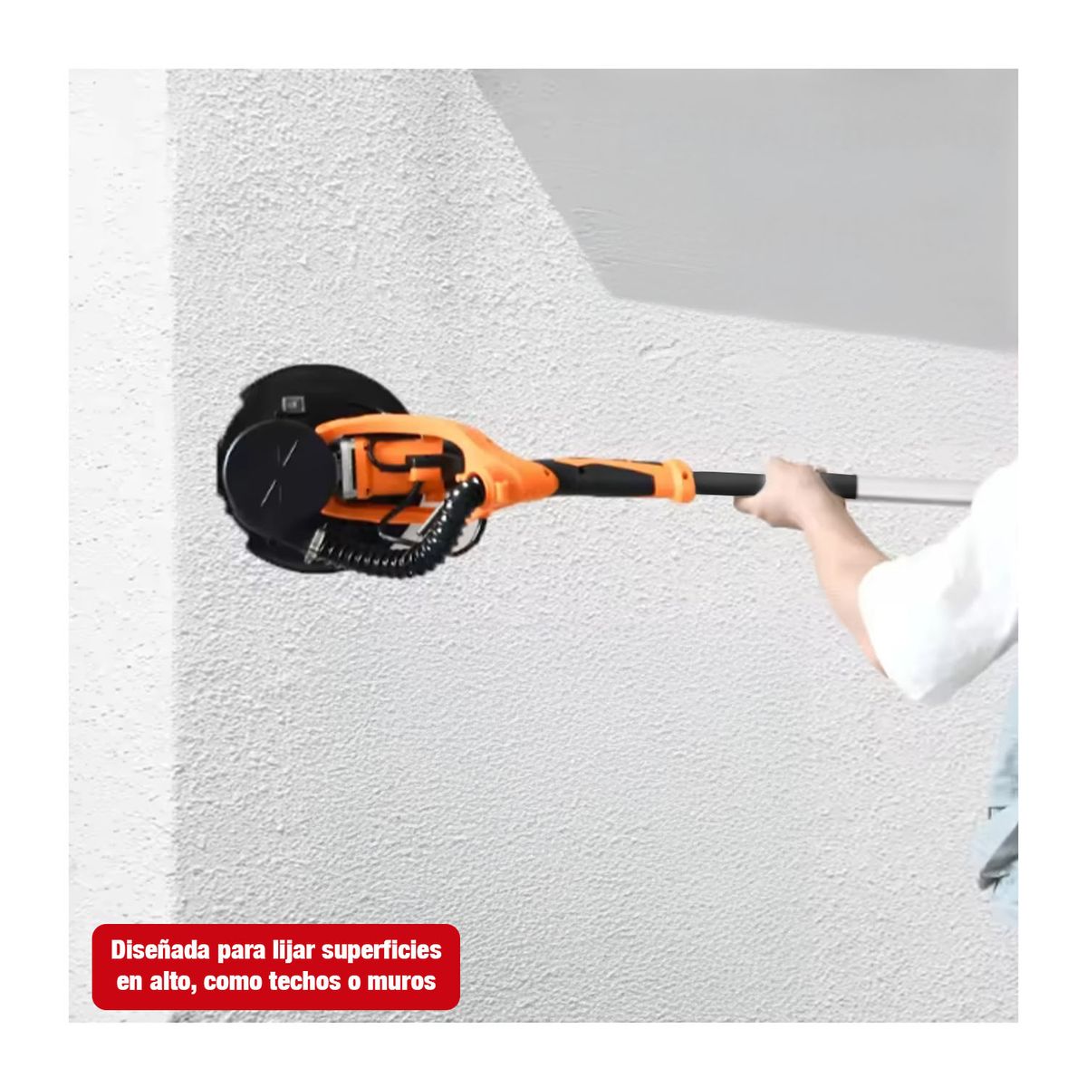 REDBO - Lijadora De Paredtecho Drywall 1100w Aspira Polvo Pulido