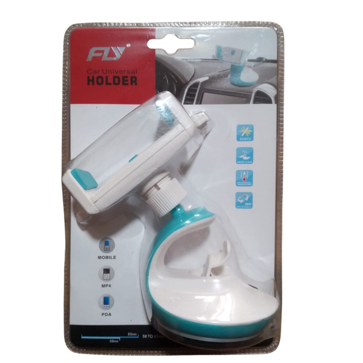 FLY - Holder - Soporte Ajustable Teléfono Celular para Auto Fly - Celeste