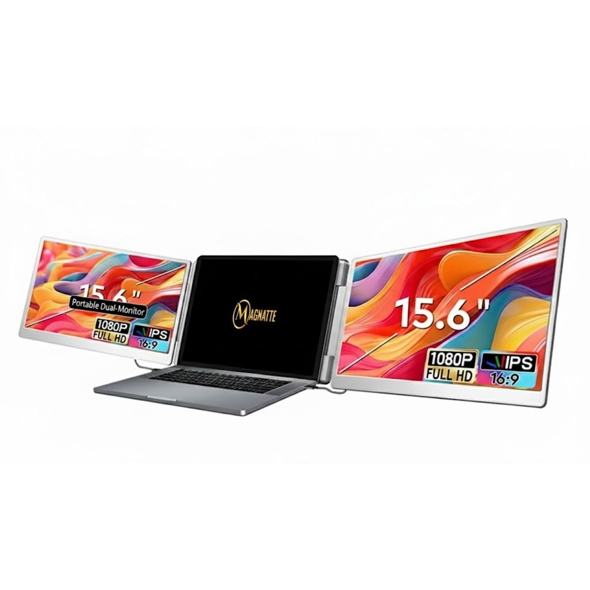 MAGNATTE - MONITOR PORTATIL  Dual Para Laptop  LCD IPS  15.6"  Full hd 60hz MGT-S10