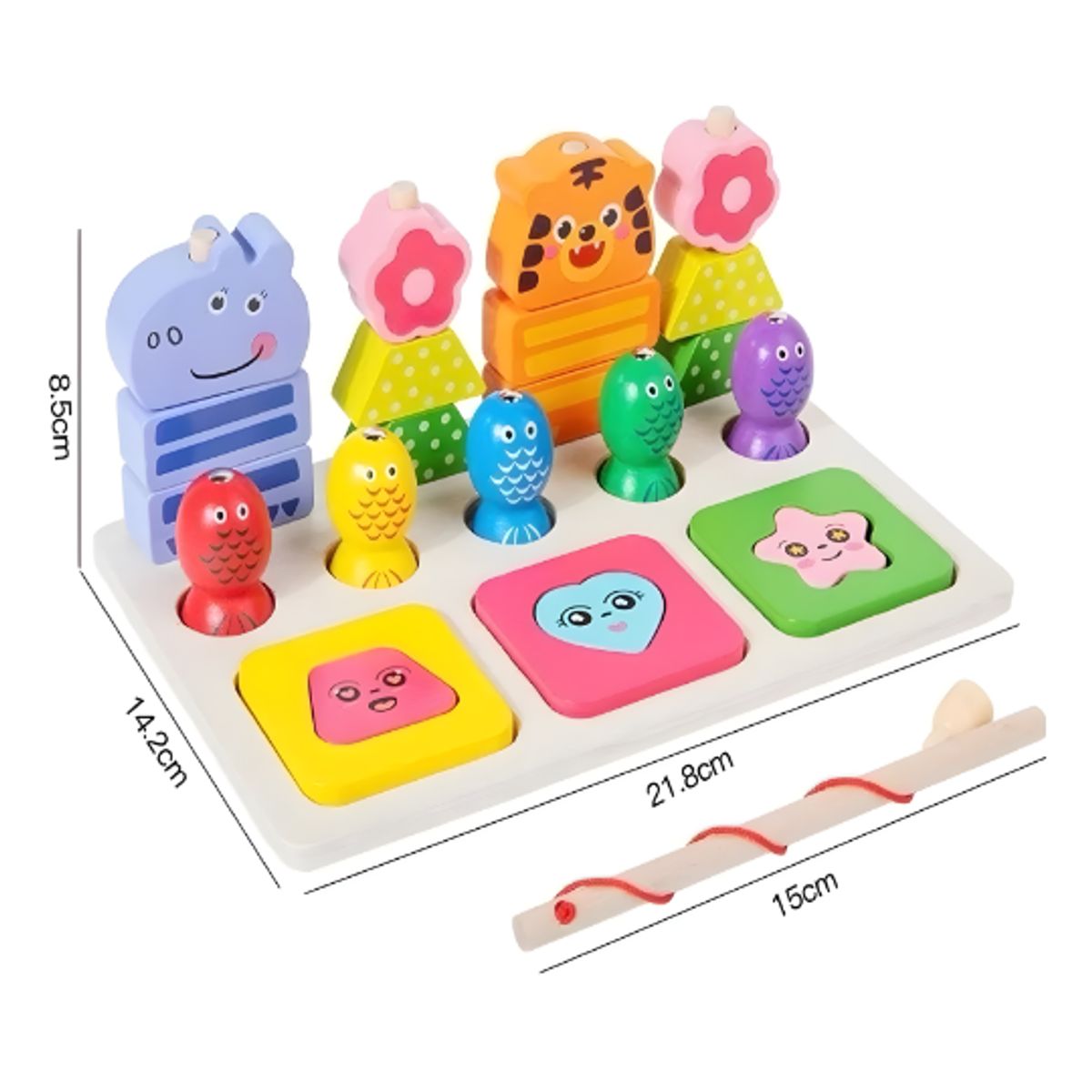 GENERICO - Set de Juguete de Madera Multifuncional 3 en 1