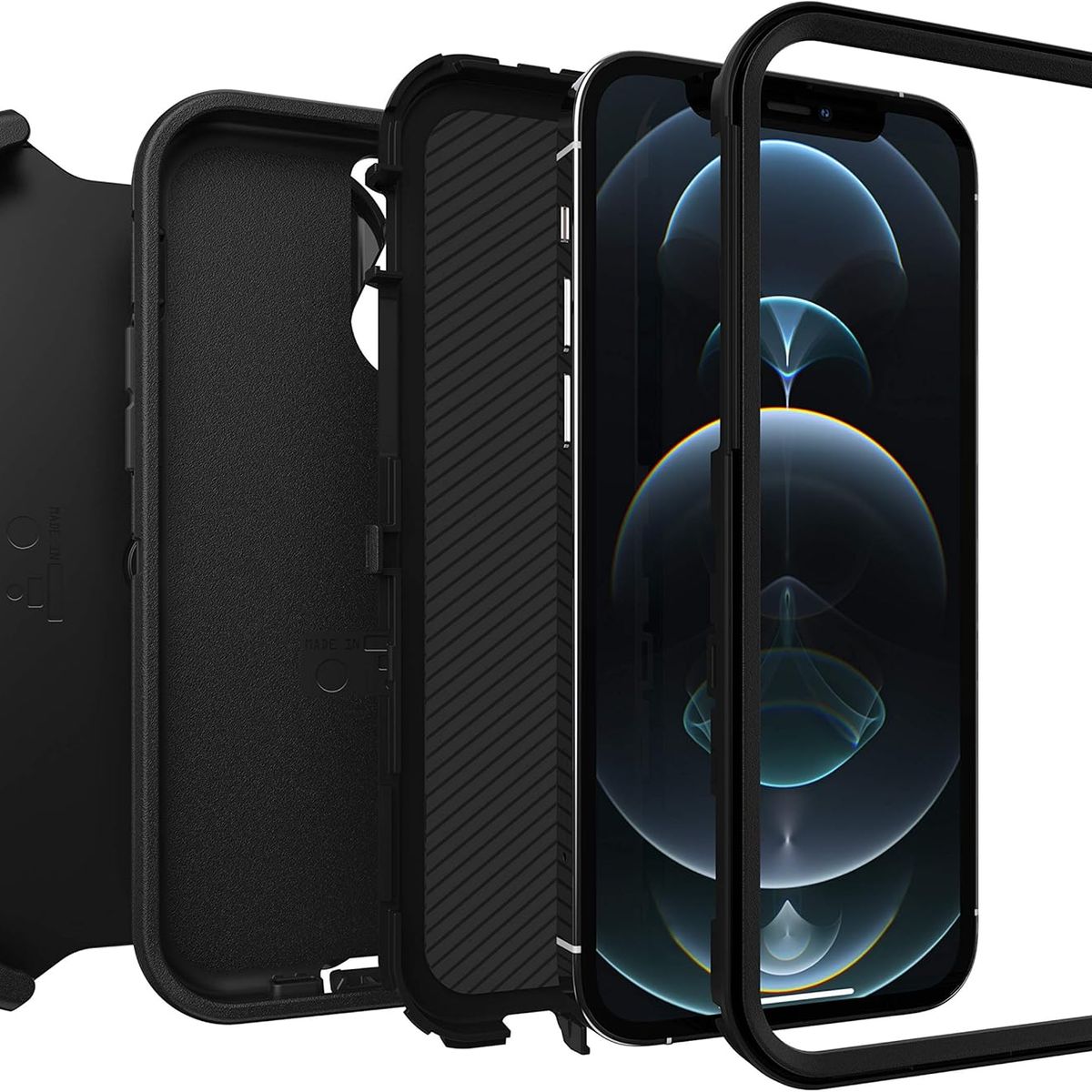 OTTERBOX - Funda Premium Case Otterbox Defender para iPhone 12 / 12 Pro  - NEGRO
