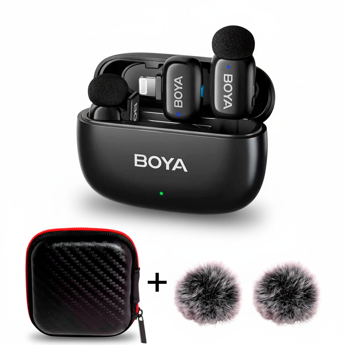 BOYA - Micrófono Inalámbrico Dual BOYA Mini-15 Lightning con Estuche mas  Filtros