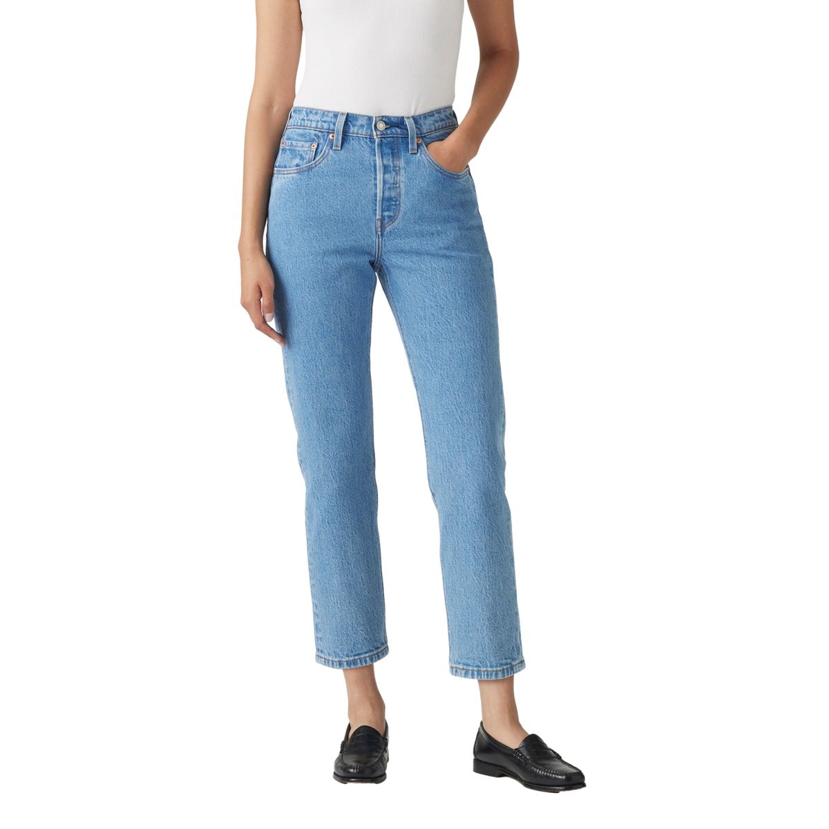 LEVIS - Jeans Mujer 501 Crop Celeste Levis