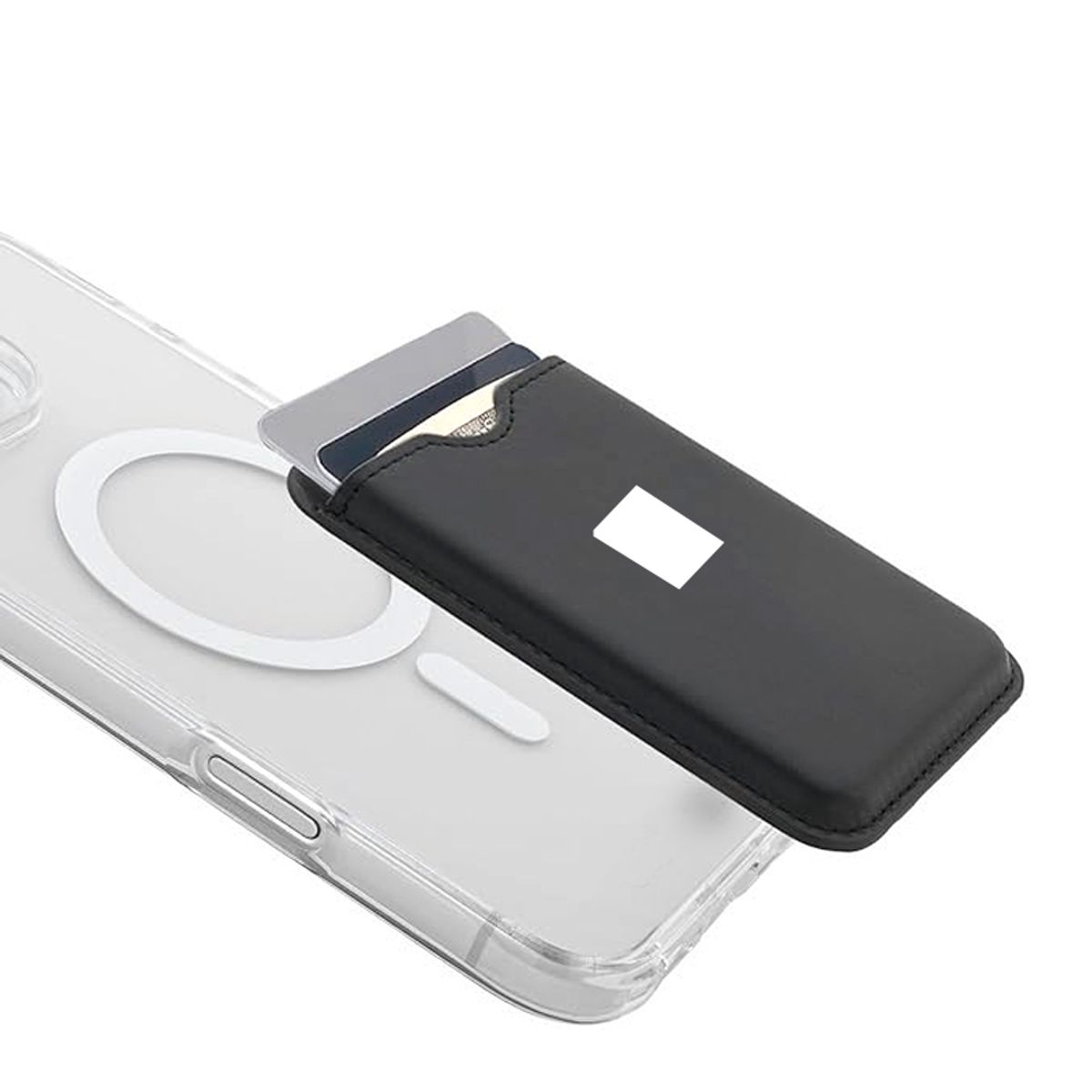 GENERICO - TARJETERO WALLET IPHONE CON LOGO BLACK