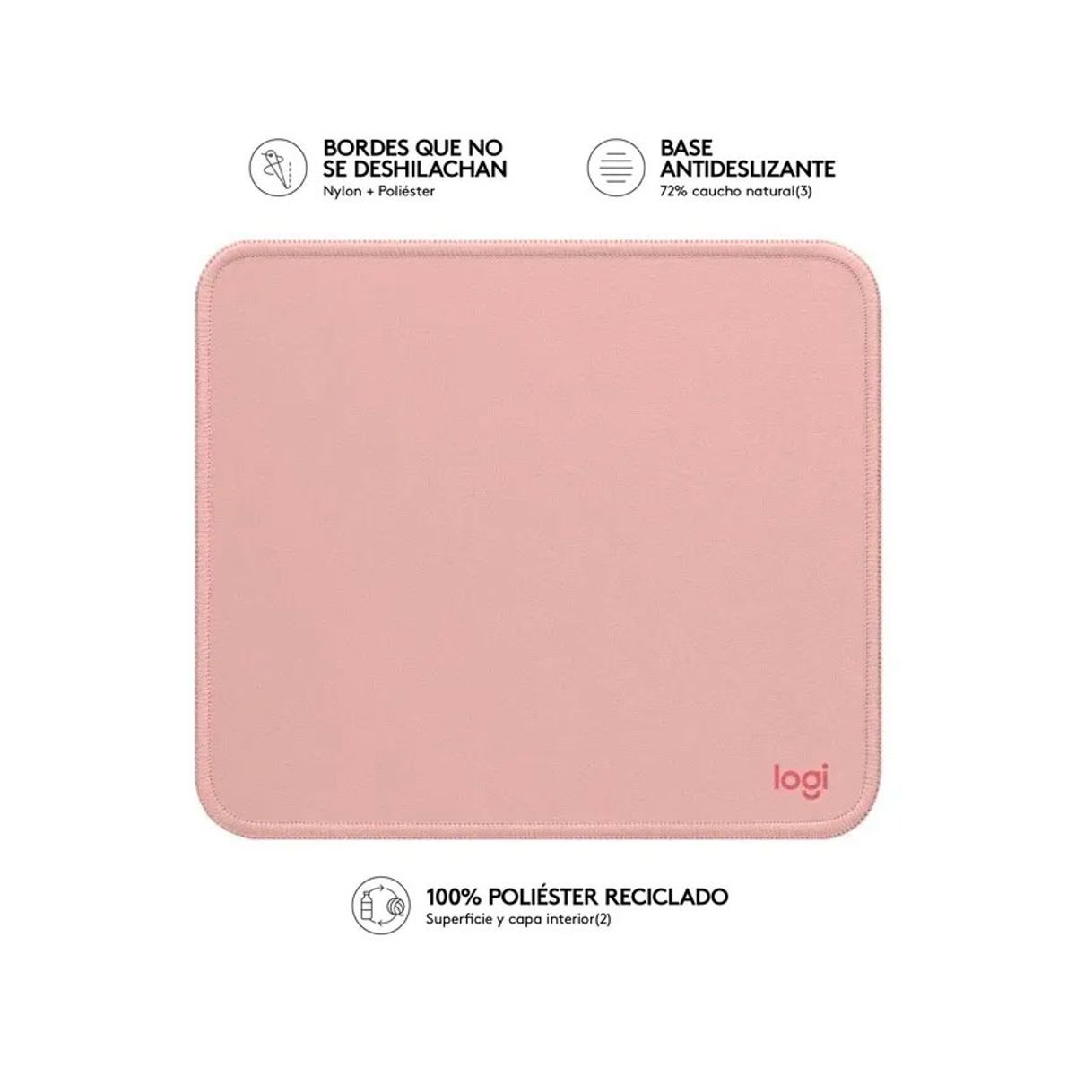 LOGITECH - Mouse Pad Logitech Rosado 200x230mm