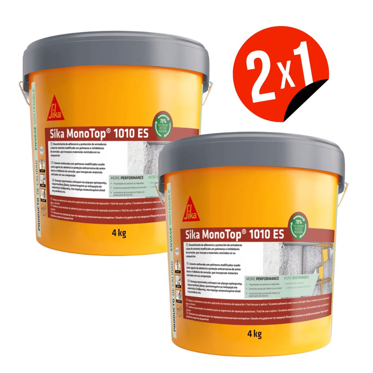 SIKA - 2x1 Protector anticorrosivo Sika MonoTop®1010 ES
