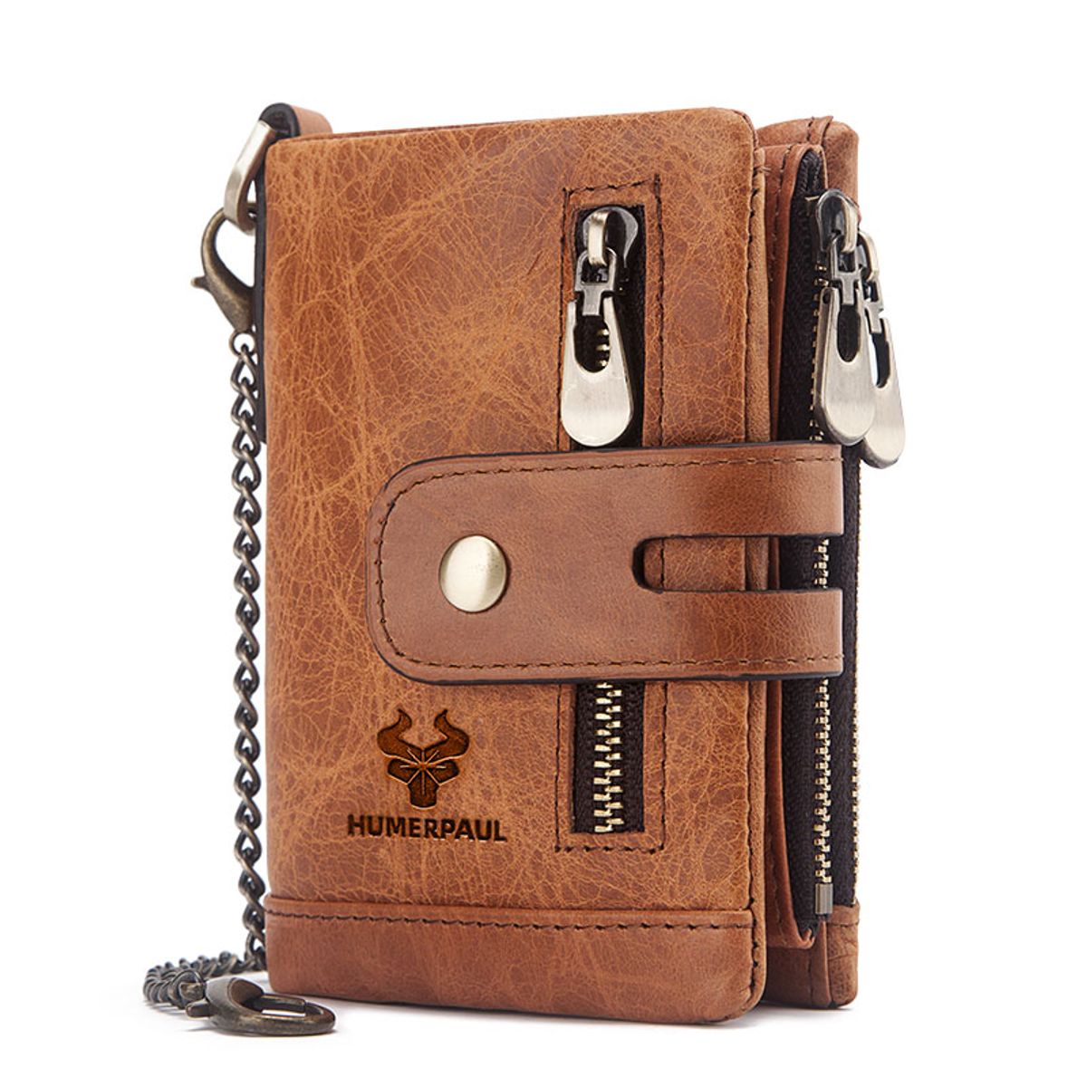 GENERICO - Billetera de Cuero Vacuno HUMERPAUL BP829 con RFID Hombre