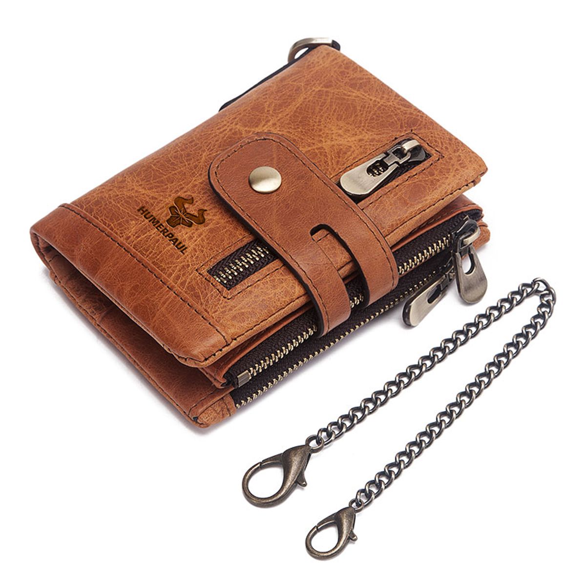 GENERICO - Billetera de Cuero Vacuno HUMERPAUL BP829 con RFID Hombre