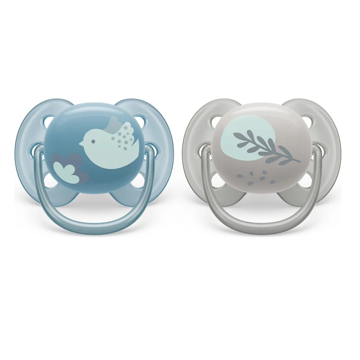 AVENT - Chupon Avent 6 A 18 M Ultra Suaves Pack 2 Uni + Estuche Niño