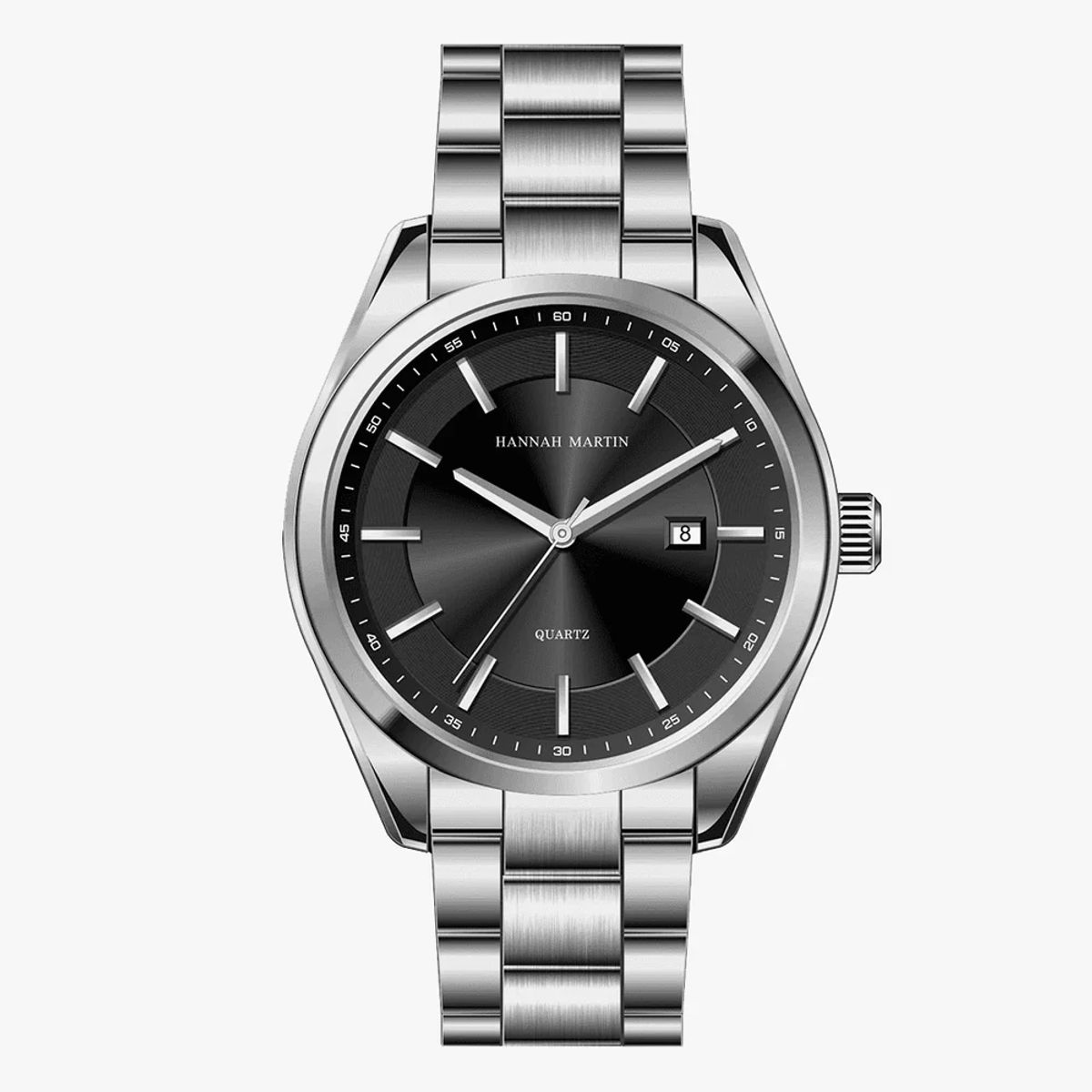 HANNAH MARTIN - RELOJ ORIGINAL HANNAH MARTIN - ELEGANTE Y CASUAL - PLATEADO  HAN-96