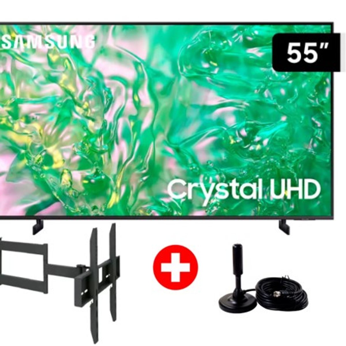 SAMSUNG - Televisor 55 Crystal Uhd 55Du8000 4k Tizen Os Smart+RACK+ANTENA