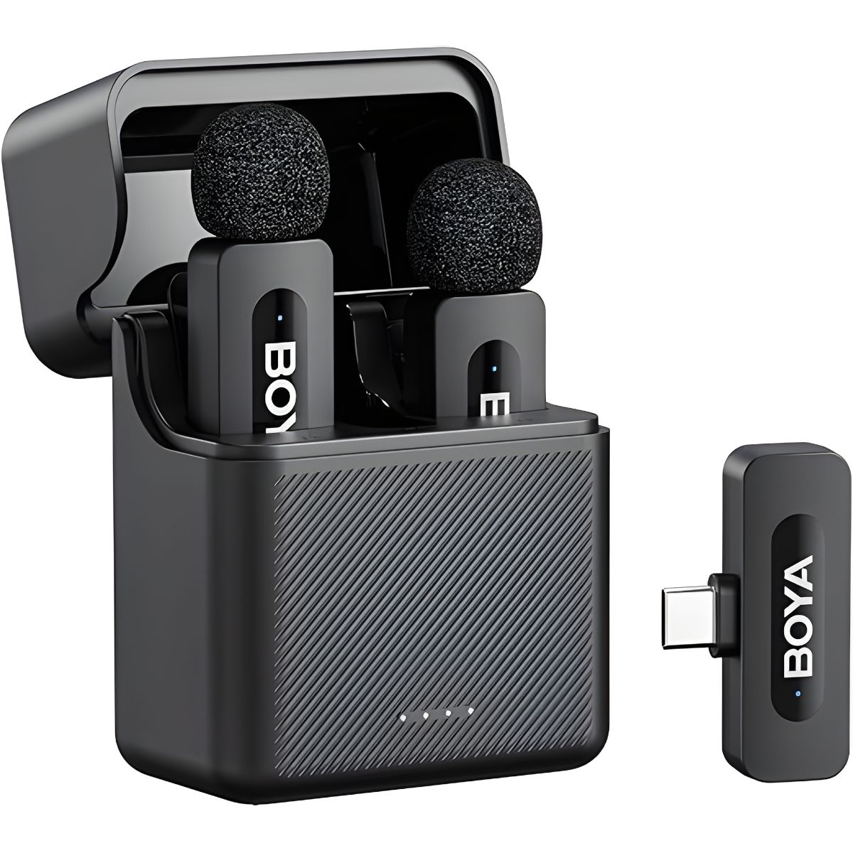 BOYA - Micrófono Inalámbrico BOYA BY-V30 USB-C Sonido Profesional Negro