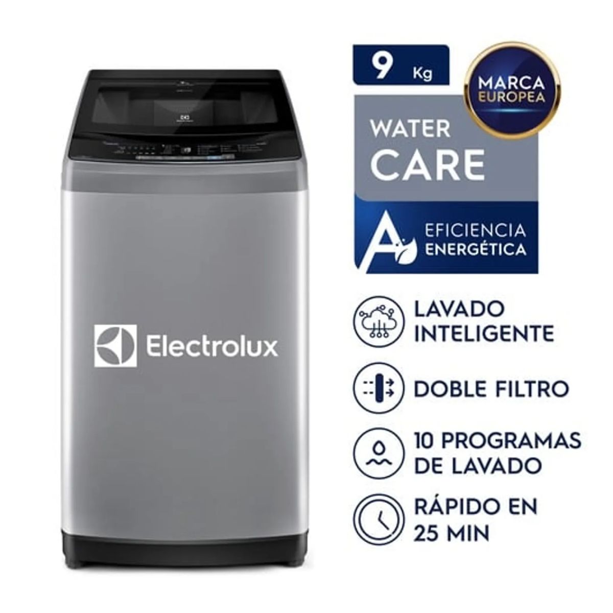 ELECTROLUX - LAVADORA 9KG ELECTROLUX EWIW09F2USVG