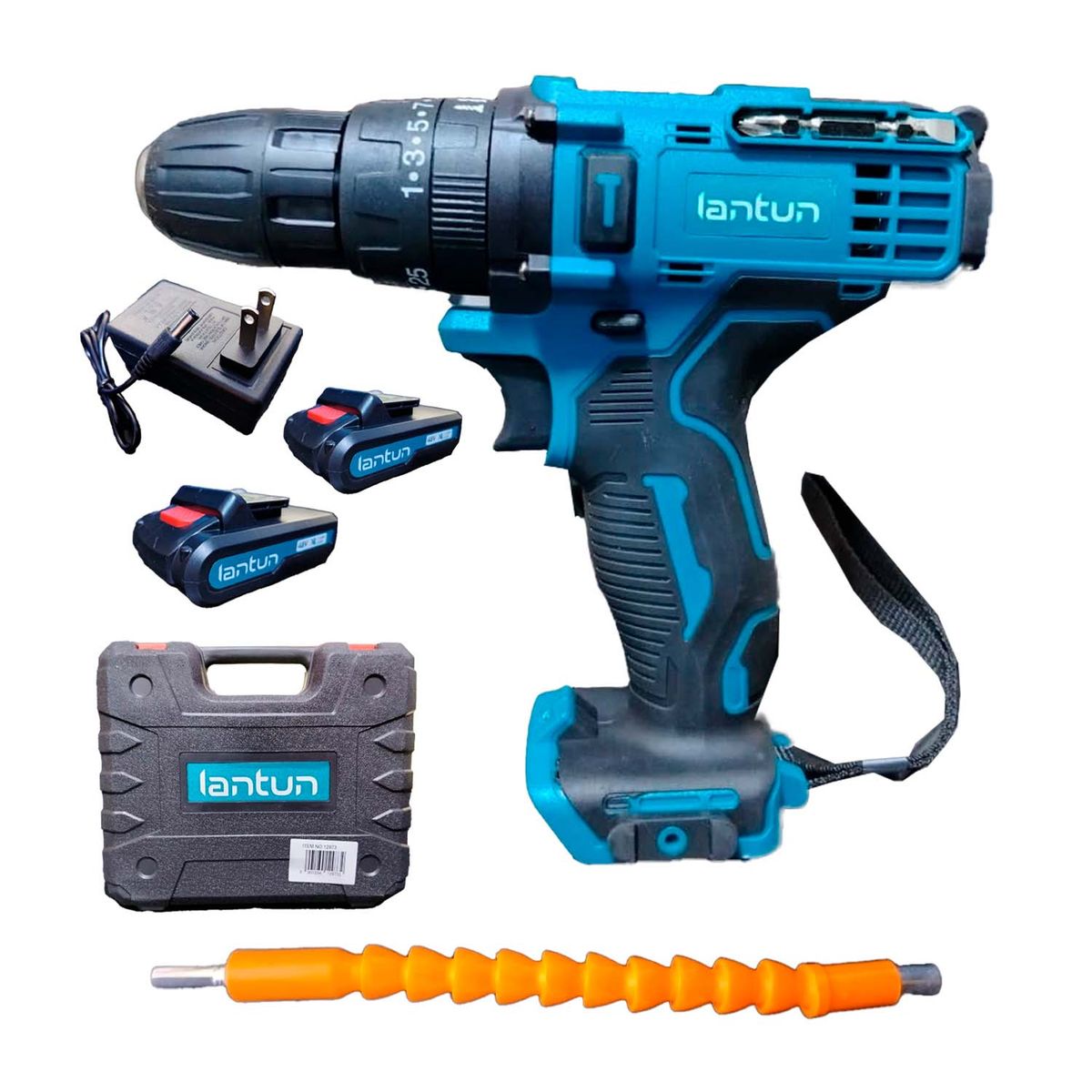 GENERICO - Taladro Percutor X2 Baterías Inalámbrico Destornillador + 32ACCS