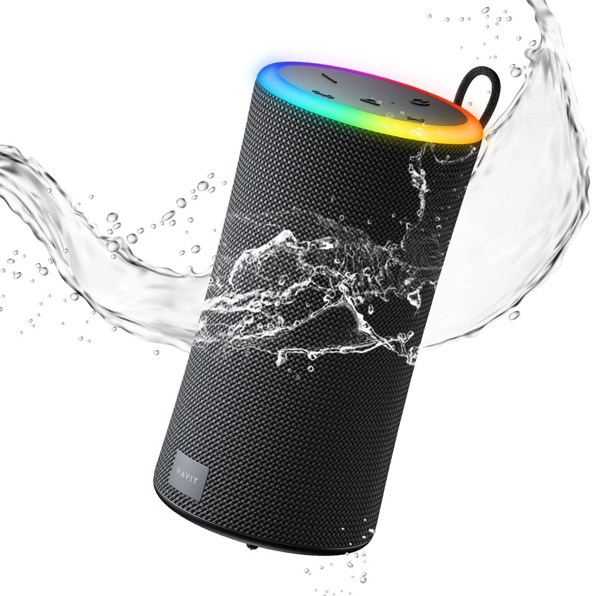 HAVIT - Parlante Bluetooth Impermeable IPX6 Havit Sk833BT RGB Bass 20w negro