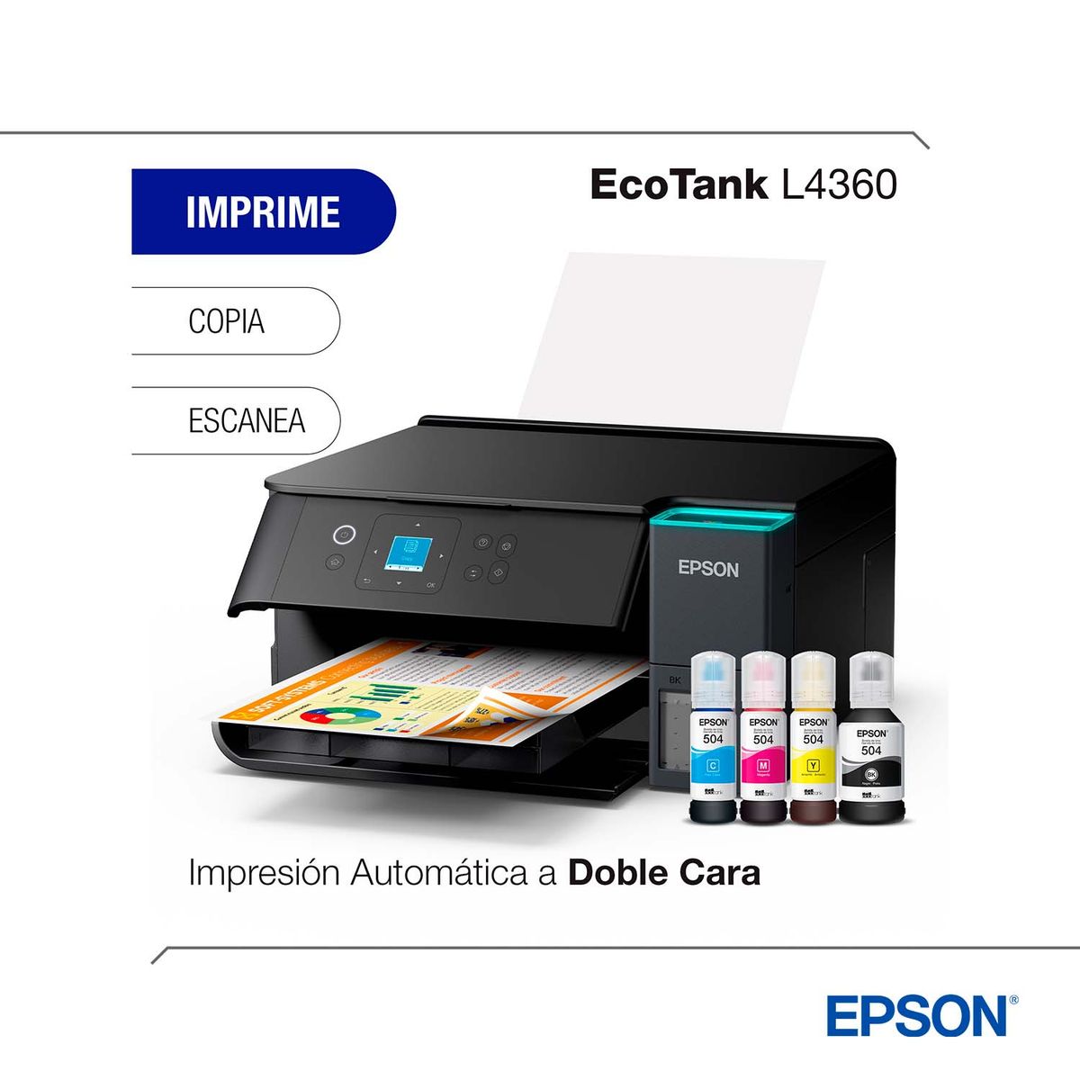 EPSON - Impresora L4360 Multifuncional WiFi Duplex