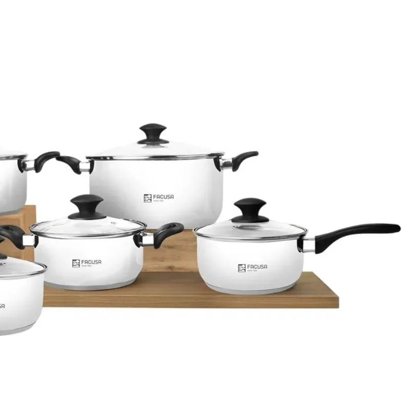 FACUSA - Juego de Ollas Facusa Clásica 12 piezas Acero Inoxidable