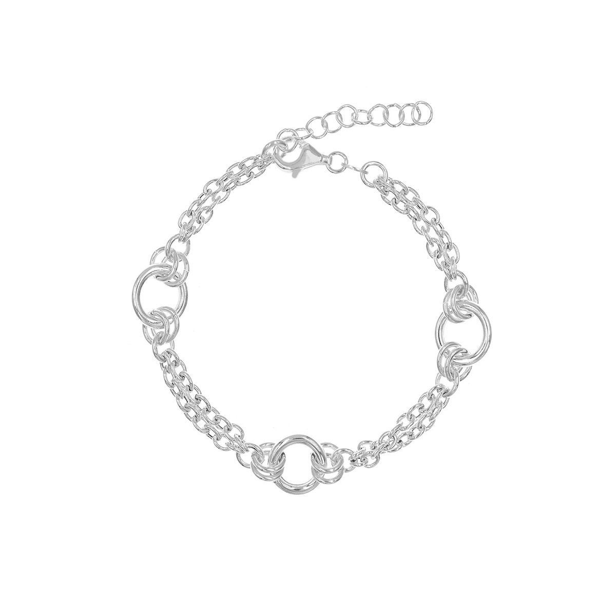BALIQ - Pulsera Tres Redondos Plata 925