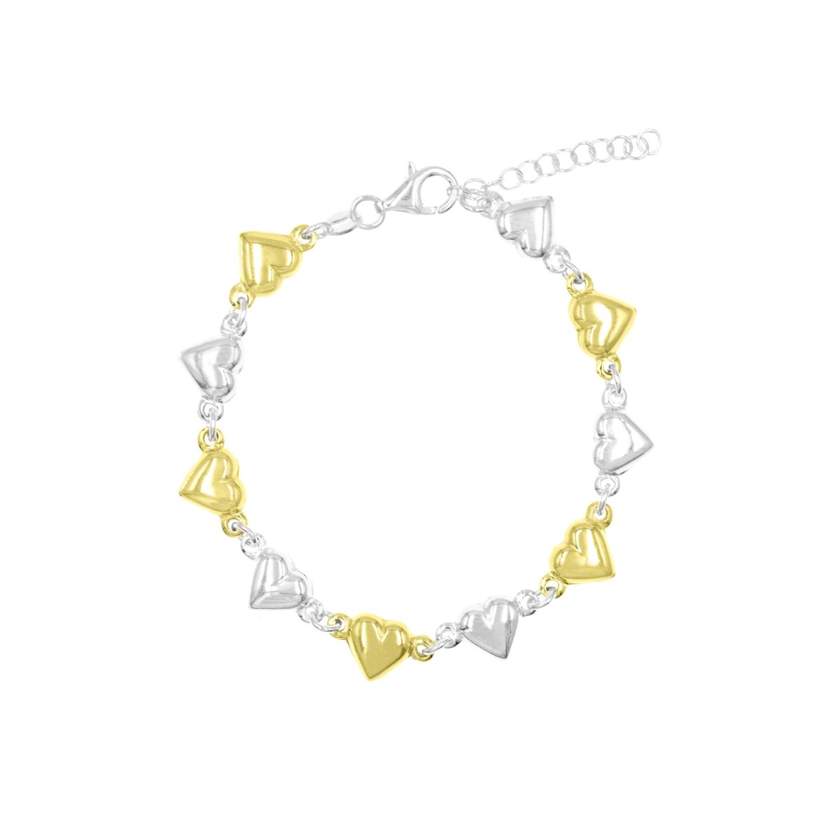 BALIQ - Pulsera Corazones Goldensilver