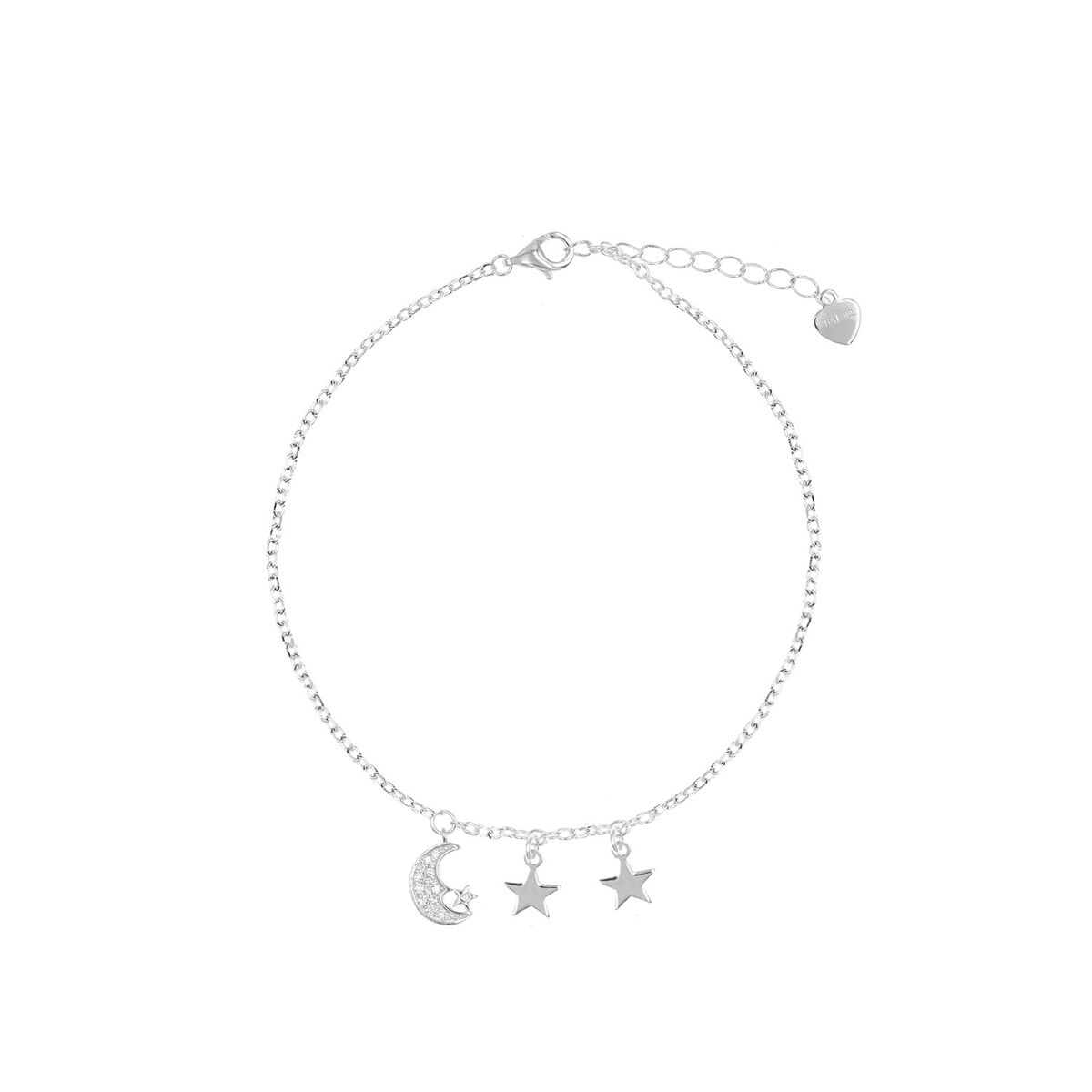 BALIQ - Pulsera Luna Estrella Plata 925