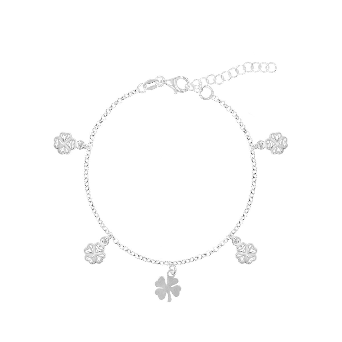 BALIQ - Pulsera Trébol Plata 925
