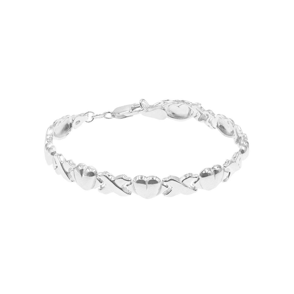 BALIQ - Pulsera Corazones Plata 925