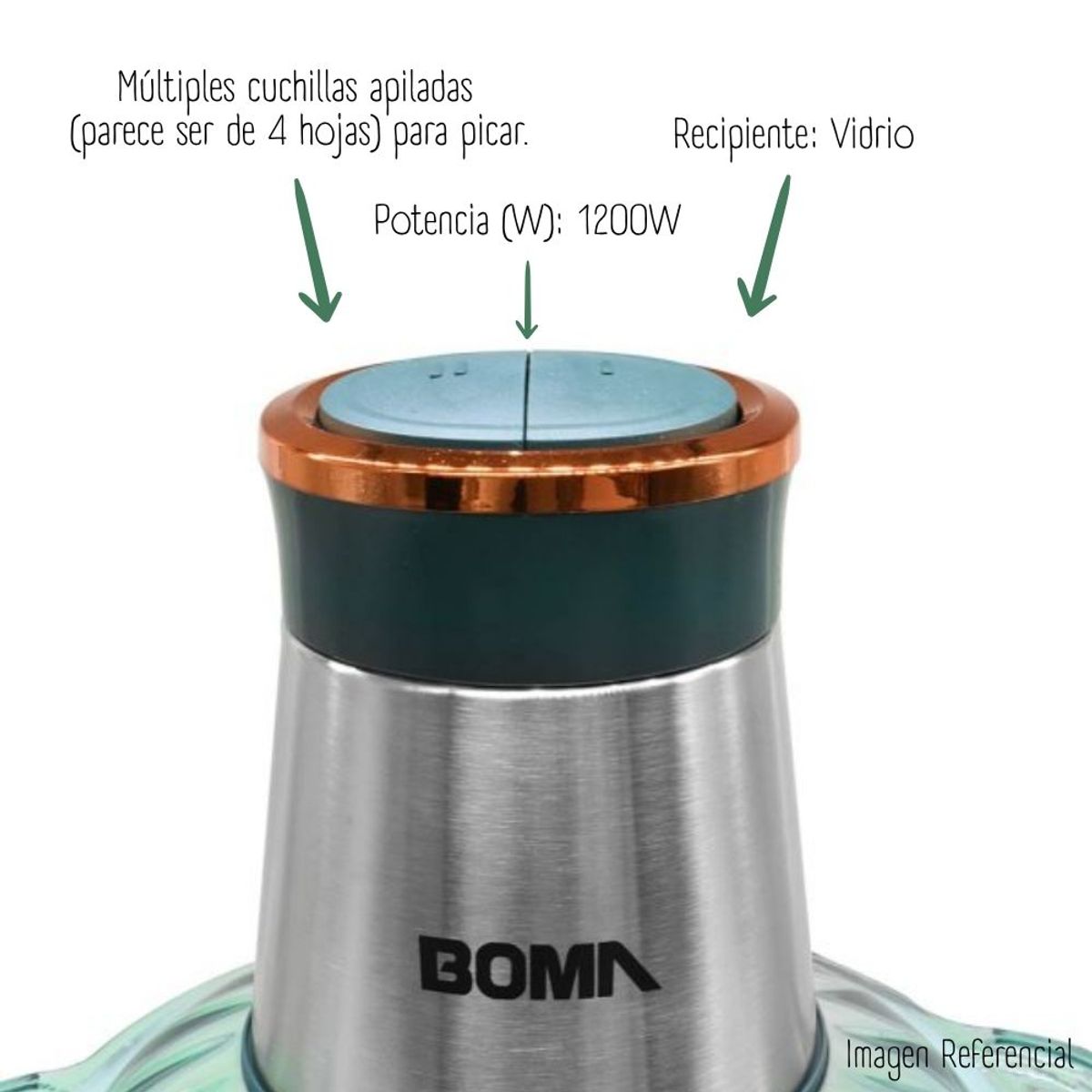 GENERICO - Procesadora De Alimentos Food Chopper BOMMA